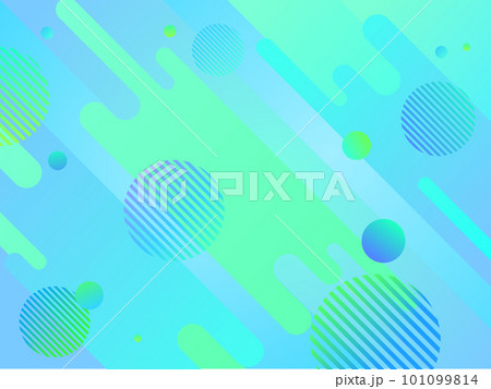 ポップな模様の背景素材 バックグラウンド 背景画像 斜線 緑 青 水色 101099814