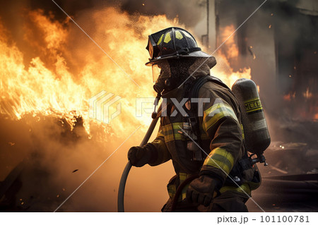 generative AI. Heroes of the Flames: Realistic Firefighters Battling Raging Inferno generative AI. Heroes of the Flames: Realistic Firefighters Battling Raging Inferno 101100781