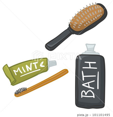 Traveling pack, toothbrush and paste with comb 101101495