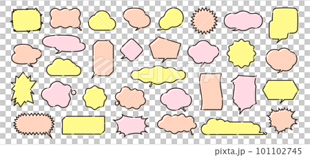 speech bubbles of various shapes speech bubbles of various shapes 101102745