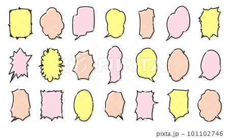 色々な形の吹き出し 101102746