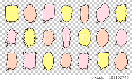 色々な形の吹き出し 101102746