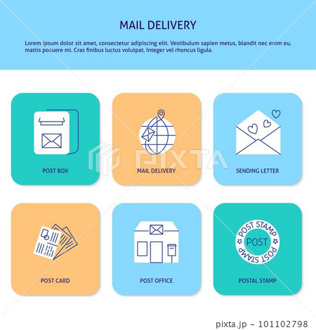 Mail delivery banner with place for text Mail delivery banner with place for text 101102798