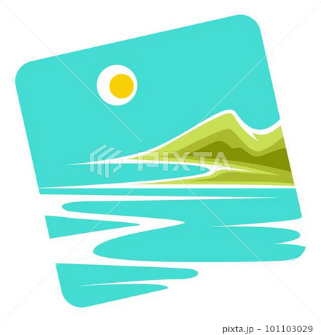 Mountains landscape isolated icons corporate identity template vector Mountains landscape isolated icons corporate identity template vector 101103029