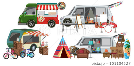 Set of flea market and shop element 101104527