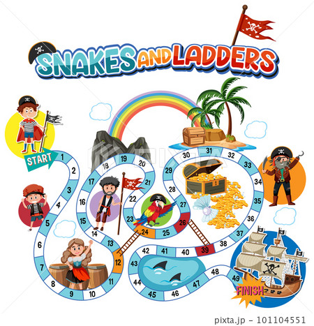 Snakes and Ladders Game Template 101104551