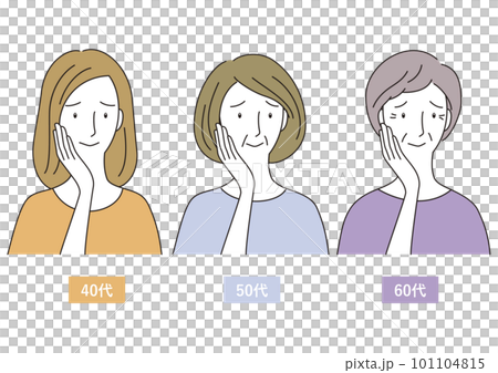 困っている シニア 女性 40代 50代 60代 困っている シニア 女性 40代 50代 60代 101104815