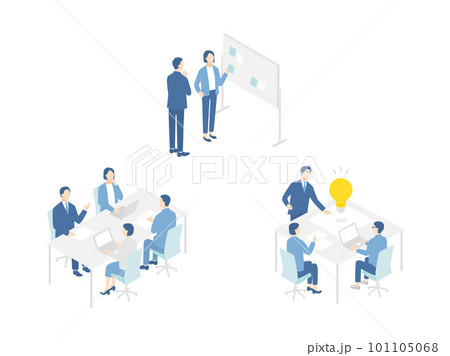 様々な会議シーンのセット 様々な会議シーンのセット 101105068