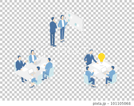 Set of various meeting scenes 101105068