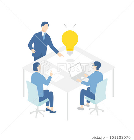 会議で新しいアイデアをひらめくビジネスチーム 会議で新しいアイデアをひらめくビジネスチーム 101105070