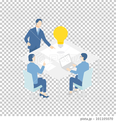 会議で新しいアイデアをひらめくビジネスチーム 会議で新しいアイデアをひらめくビジネスチーム 101105070