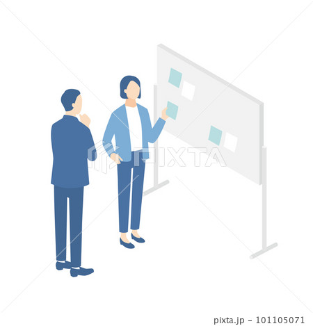 ブレインストーミング会議をするビジネスパーソン ブレインストーミング会議をするビジネスパーソン 101105071
