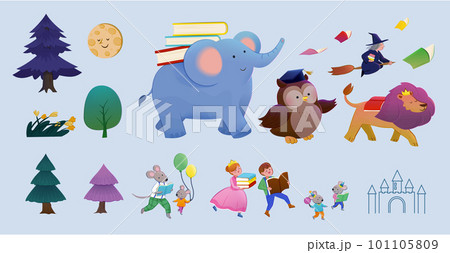 Fairy tales characters elements set 101105809