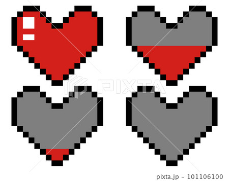 ドット絵のハートのメーター 101106100