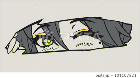 Anime Manga Eyes Looking from a Paper Tear Stock Vector - Illustration of  smile, tshirt: 273660949