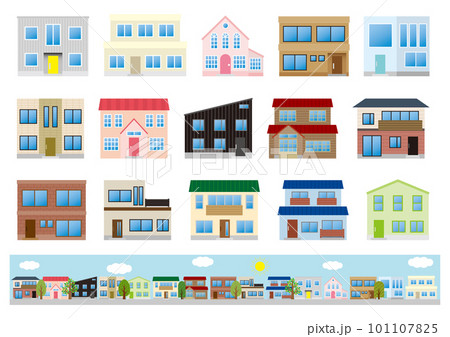 住宅イラストセット 101107825
