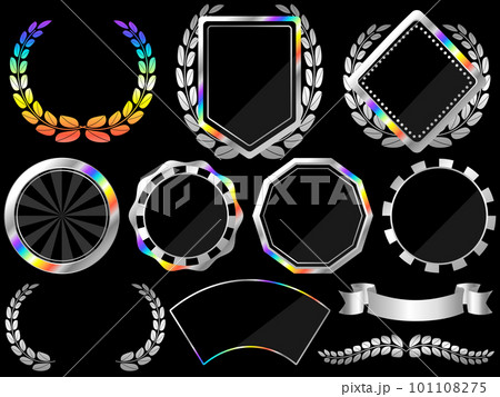 レインボーエンブレム9種セット ブラック&シルバー レインボーエンブレム9種セット ブラック&シルバー 101108275