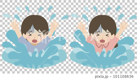 着衣で溺れる児童 101108636