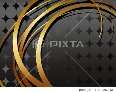 高級感のあるラインとキラキラ模様の背景 横位置 ブラック&ゴールド 高級感のあるラインとキラキラ模様の背景 横位置 ブラック&ゴールド 101108738