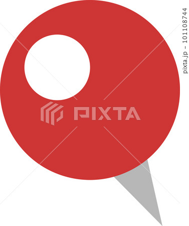 丸ピンのシンプルでかわいいイラスト 101108744