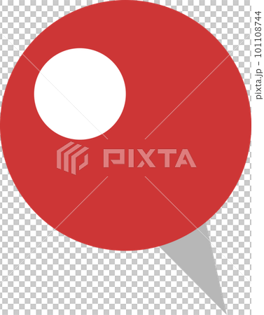 丸ピンのシンプルでかわいいイラスト 101108744