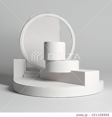 AI generated 3d Abstract scene podium mockup for product presentation AI generated 3d Abstract scene podium mockup for product presentation 101108968