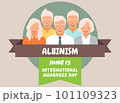 International albinism awareness day. Albinism chromosome.Genetic rare disorder. 101109323