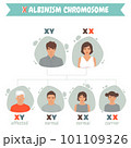 International albinism awareness day. Albinism chromosome.Genetic rare disorder 101109326