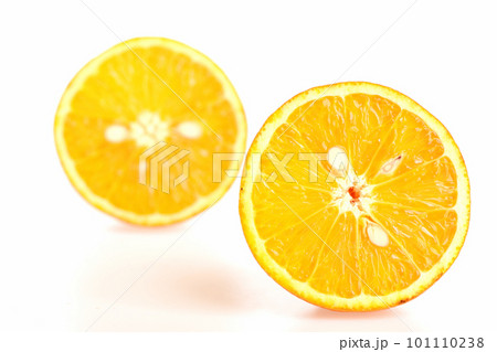 Orange halves representing diet concept and healthy lifestyle 101110238