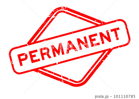 Grunge red permanent word rubber seal stamp on white background Grunge red permanent word rubber seal stamp on white background 101110785