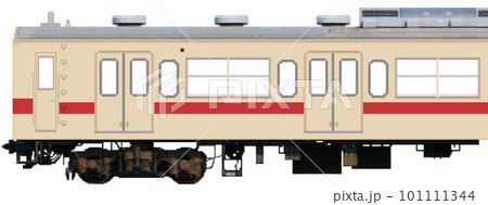 ドット絵風の通勤電車（和歌山線105系和歌山色：4扉車） 101111344