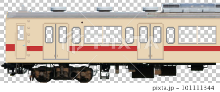 ドット絵風の通勤電車（和歌山線105系和歌山色：4扉車） 101111344
