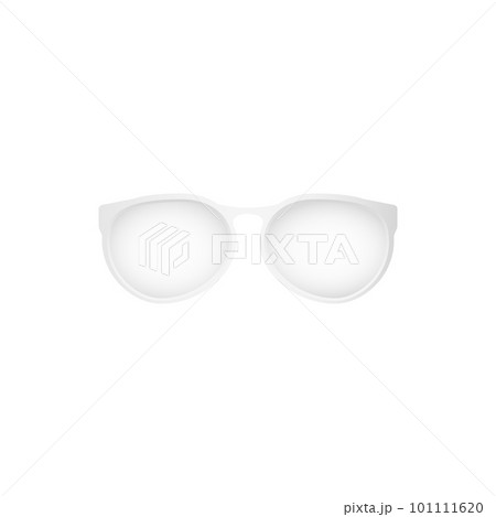 Stylish smoky sunglasses. White accessory to protect eyes from sun 101111620