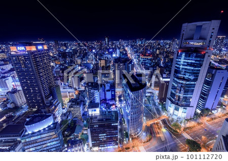 大阪駅前第3ビルから見た夜景(御堂筋方面) 大阪駅前第3ビルから見た夜景(御堂筋方面) 101112720