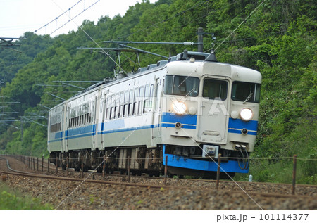 北陸本線　津幡ー倶利伽羅　JR西日本　475系　A21編成（金沢） 101114377