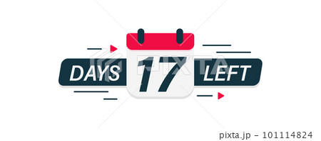 Promotion icon. Days countdown banner. Web banner with calendar. Promotion icon. Days countdown banner. Web banner with calendar. 101114824