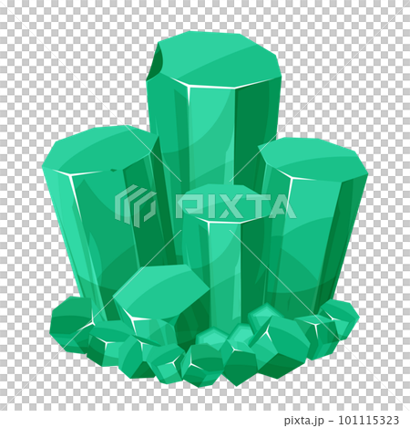 宝石の原石のイラスト_エメラルドのイラスト素材 [101115323] - PIXTA