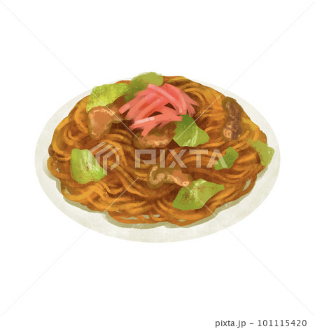 焼きそばのイラスト 101115420