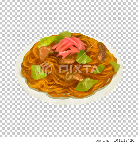 焼きそばのイラスト 101115420