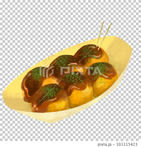Takoyaki illustration Osaka stall 101115423