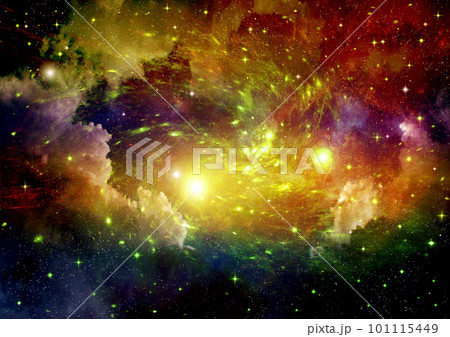 galaxy in a free space. 3D rendering 101115449