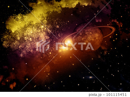 galaxy in a free space. 3D rendering 101115451