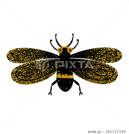 Black and gold glitter moth butterfly, celestial vector fairy insect bug illustration Black and gold glitter moth butterfly, celestial vector fairy insect bug illustration 101117143