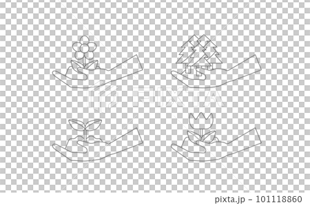 set illustration of environmental protection 101118860