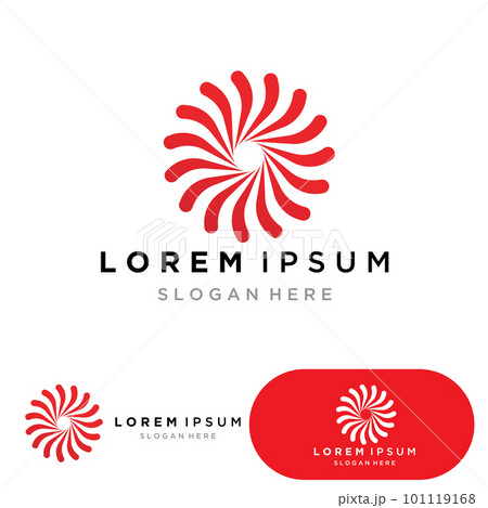 Vortex logo symbol icon illustration design vector.Tornado, vortex, hurricane logo design elements 101119168