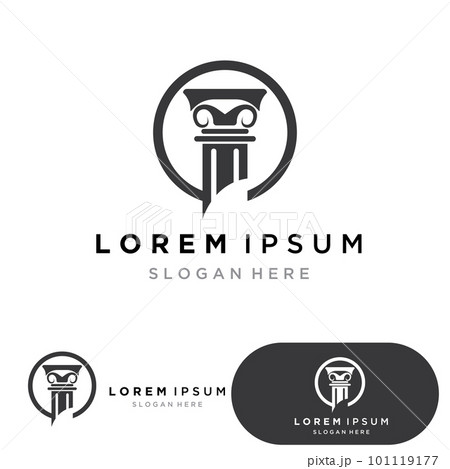 Law Firm Pillar Logo Template-Vector 101119177