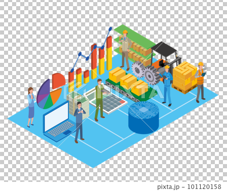 情報一元管理のイメージイラスト 101120158