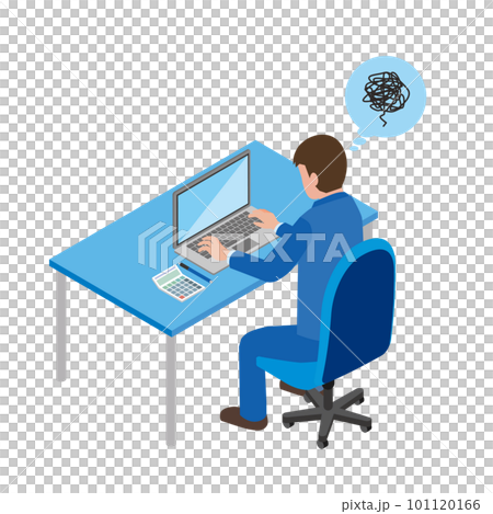 A man who works on a computer that does not work well 101120166