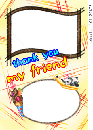 ポップなイラストフォトフレーム 101120873