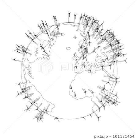 Electric wind turbines on Earth Electric wind turbines on Earth 101121454